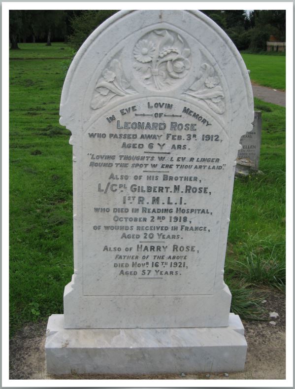 Lance Corporal Gilbert Nathaniel Rose (25685)